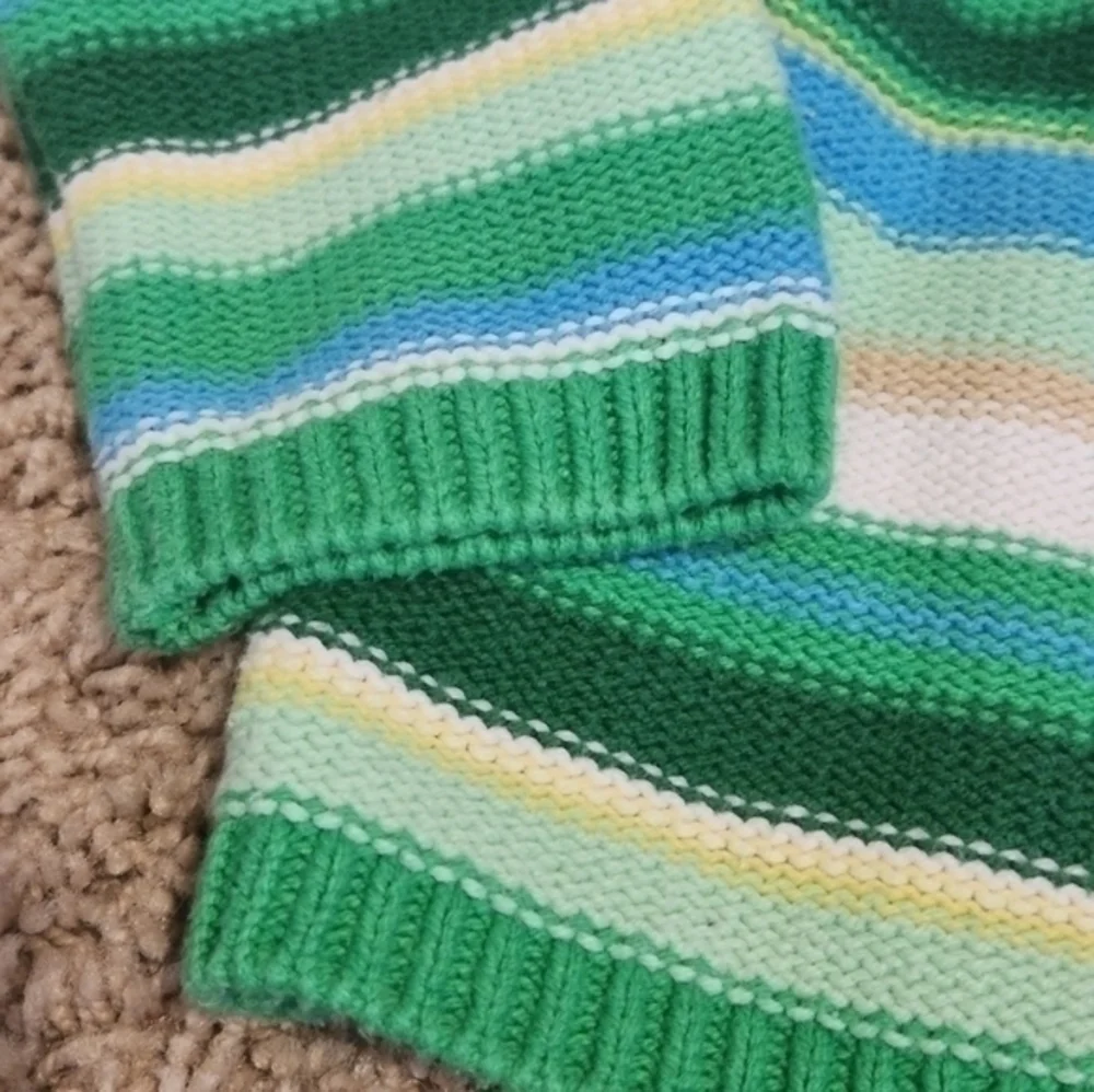 A Children's‎ Place 3T Striped Sweater Cardigan Christmas Holiday Grinch